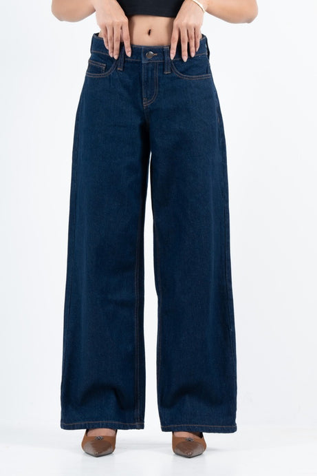 Classic Mid-Waist Denim - DARK BLUE ( 1033 )