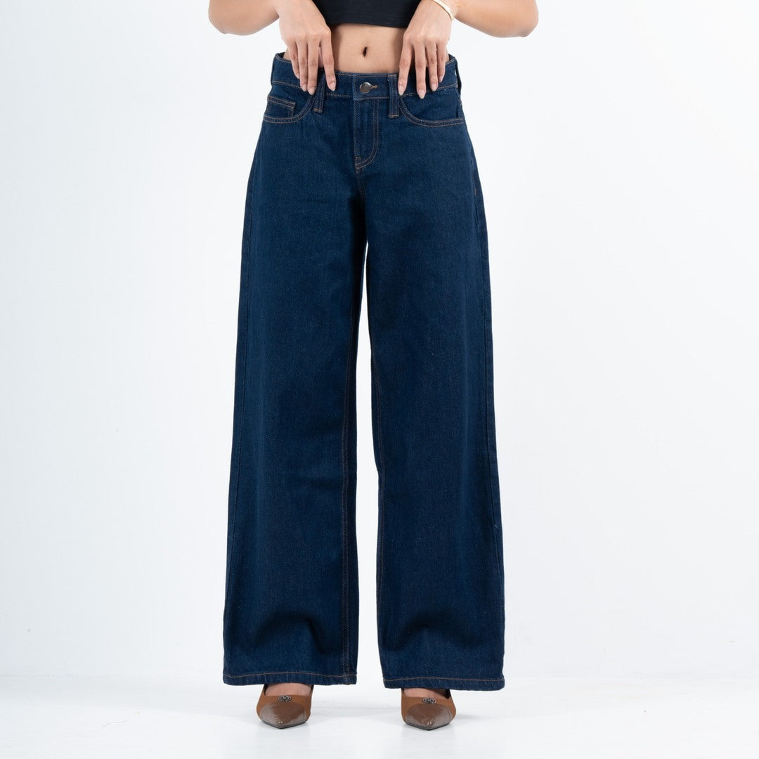 Classic Mid-Waist Denim - DARK BLUE ( 1033 )