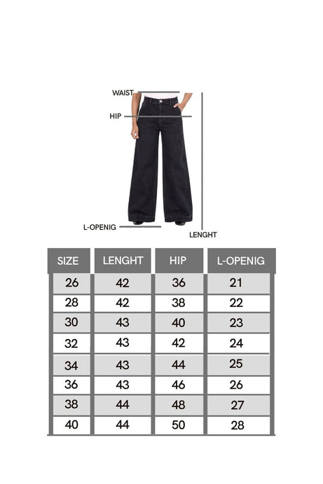 Big Hem Stretch Wide-Leg Pant Black (1024)