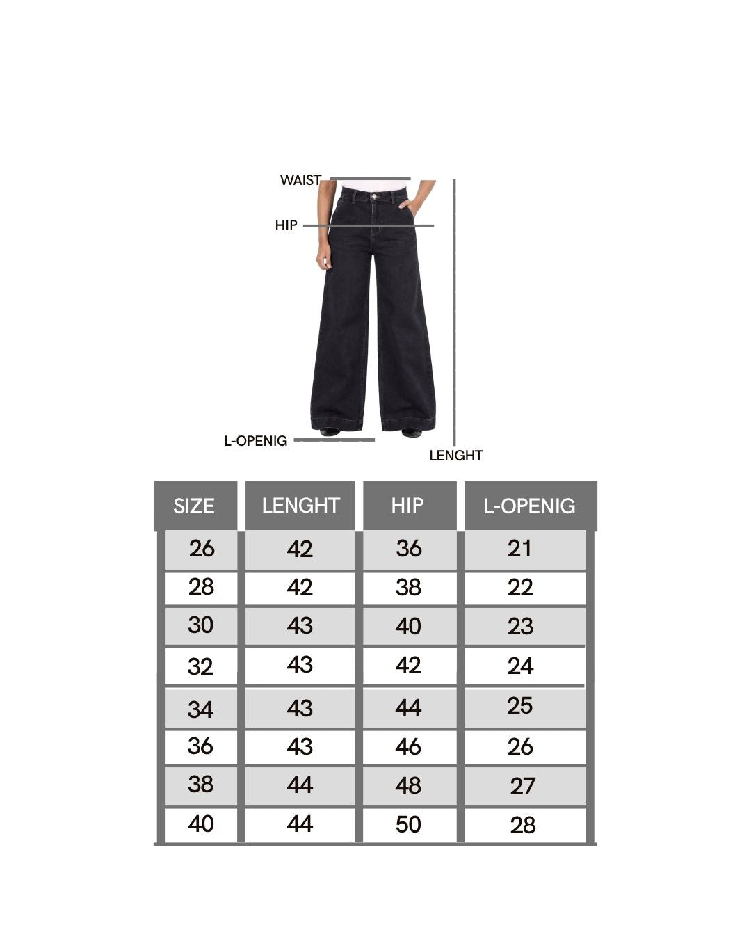Big Hem Stretch Wide-Leg Pant Black (1024)