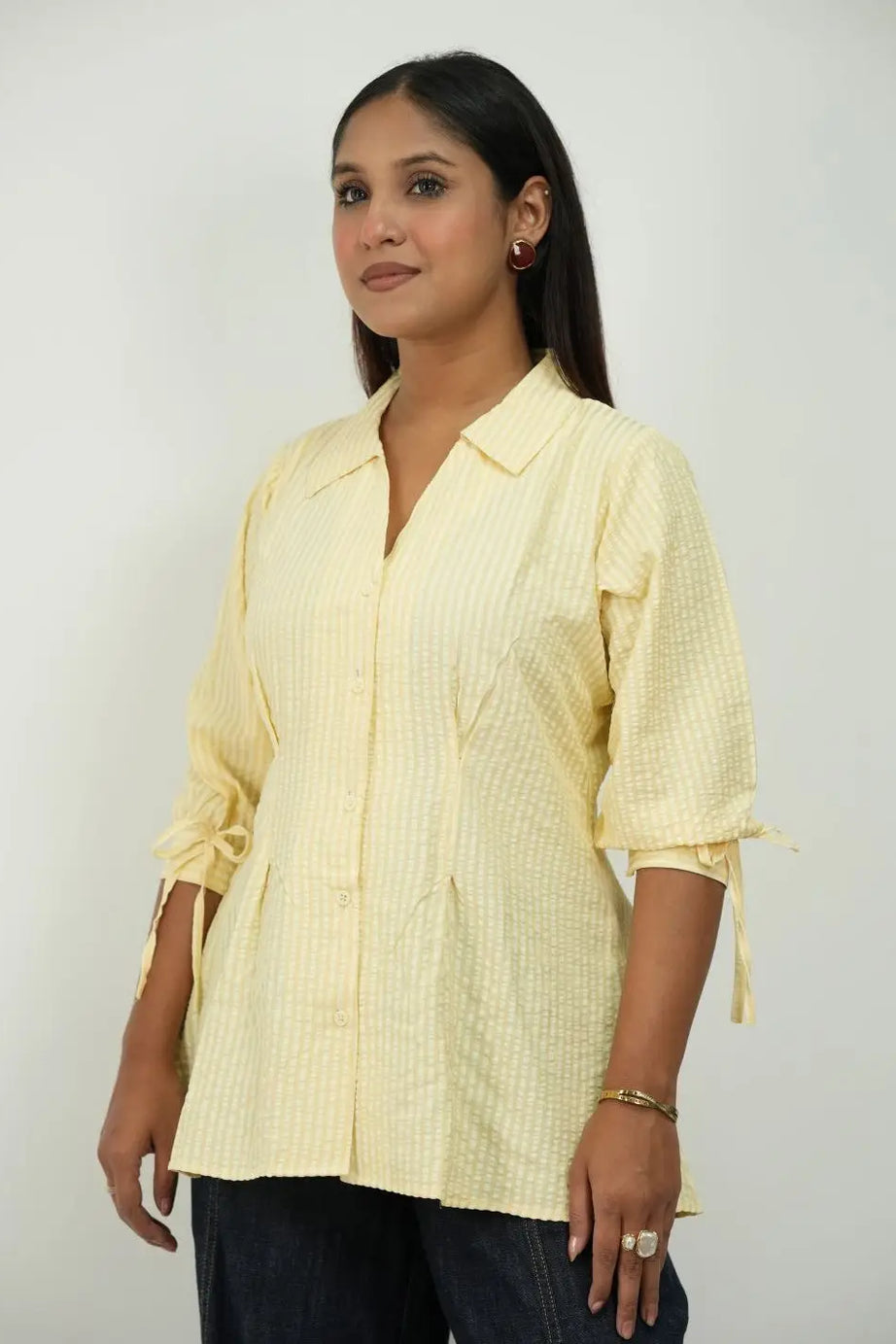 Fitted Waist Puff Sleeve - Buttercream Yellow (201)