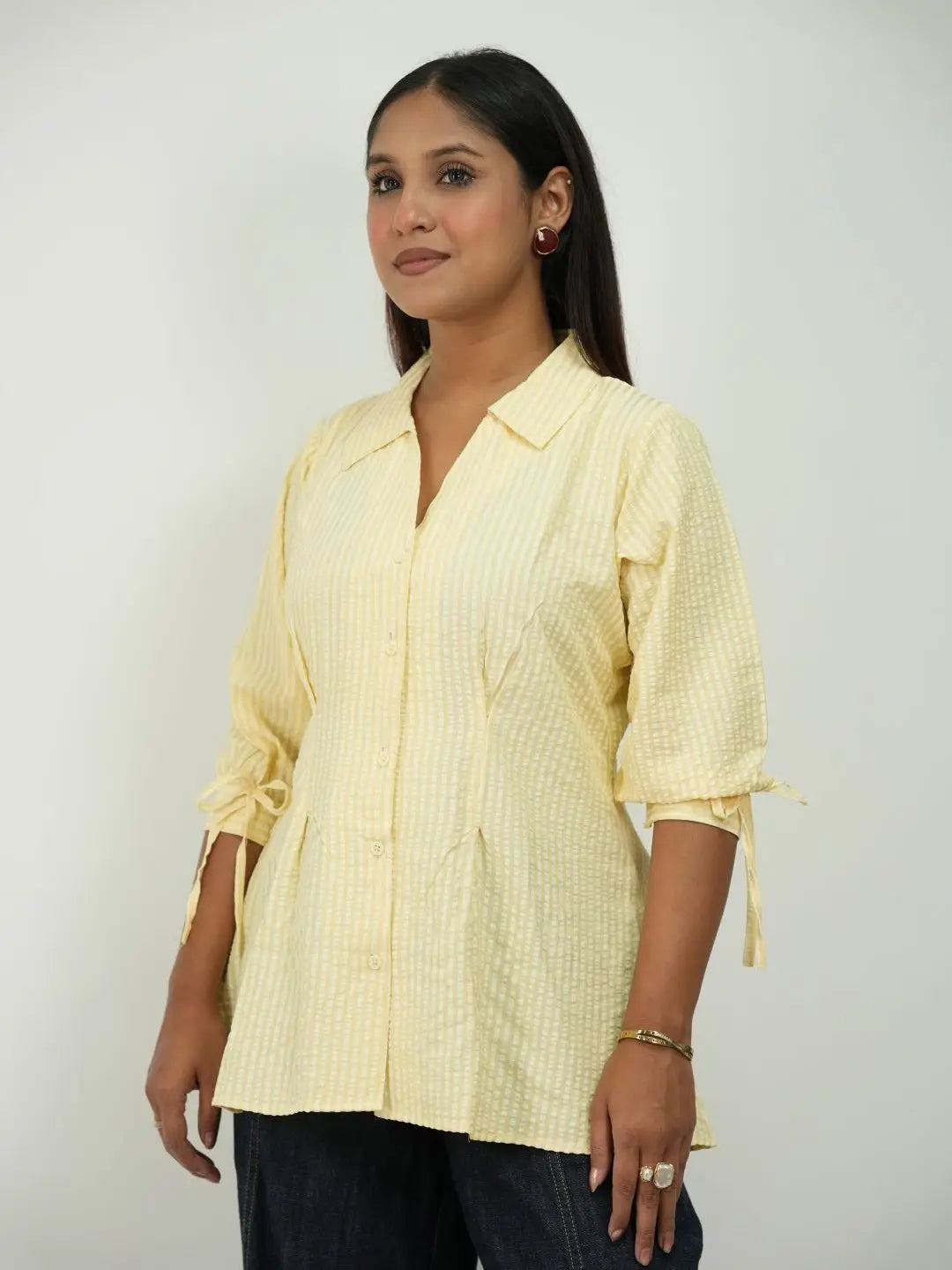 Fitted Waist Puff Sleeve - Buttercream Yellow (201)