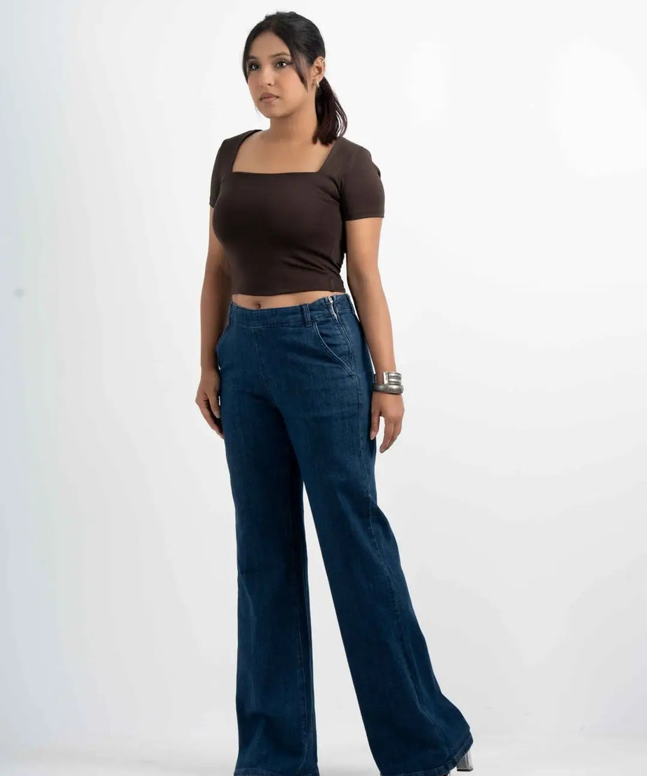 Side-Zip Flare - Denim Blue (1026)