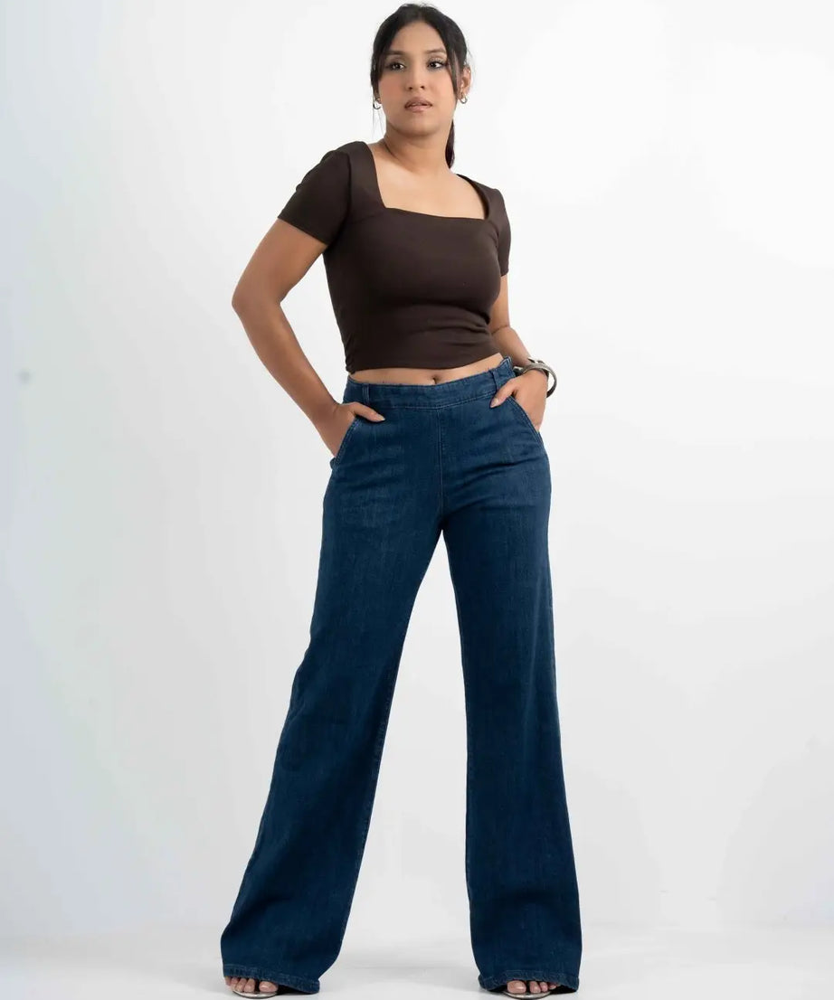 Side-Zip Flare - Denim Blue (1026)