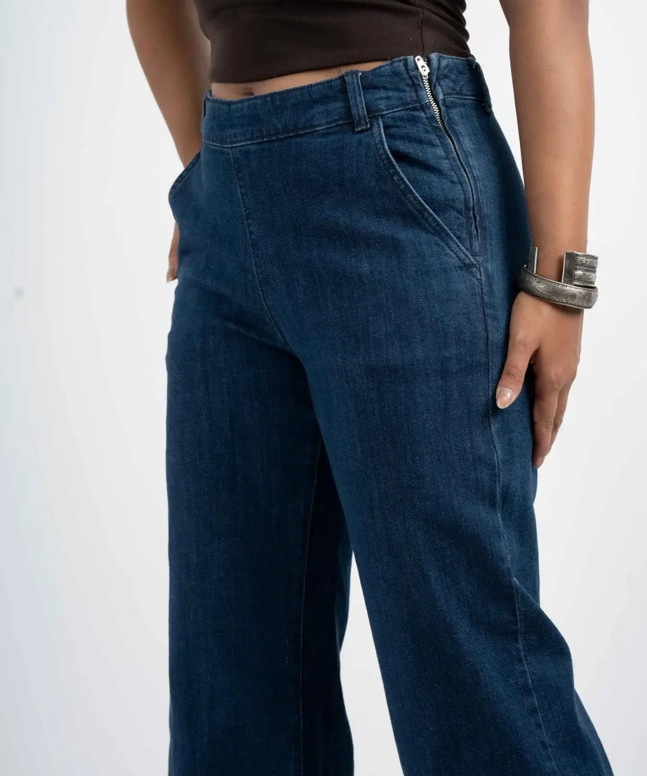 Side-Zip Flare - Denim Blue (1026)