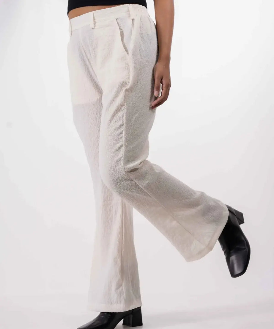 Flare Trousers - Off White (5002)