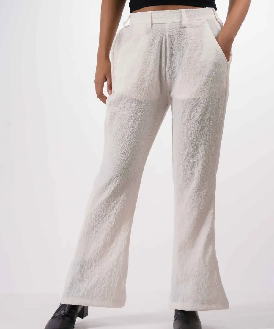 Flare Trousers - Off White (5002)