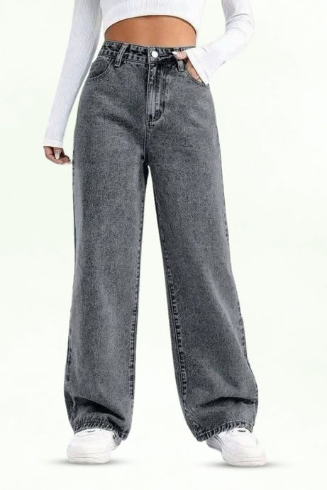 Midnight Stretchable Baggy Denim - Grey (1014)
