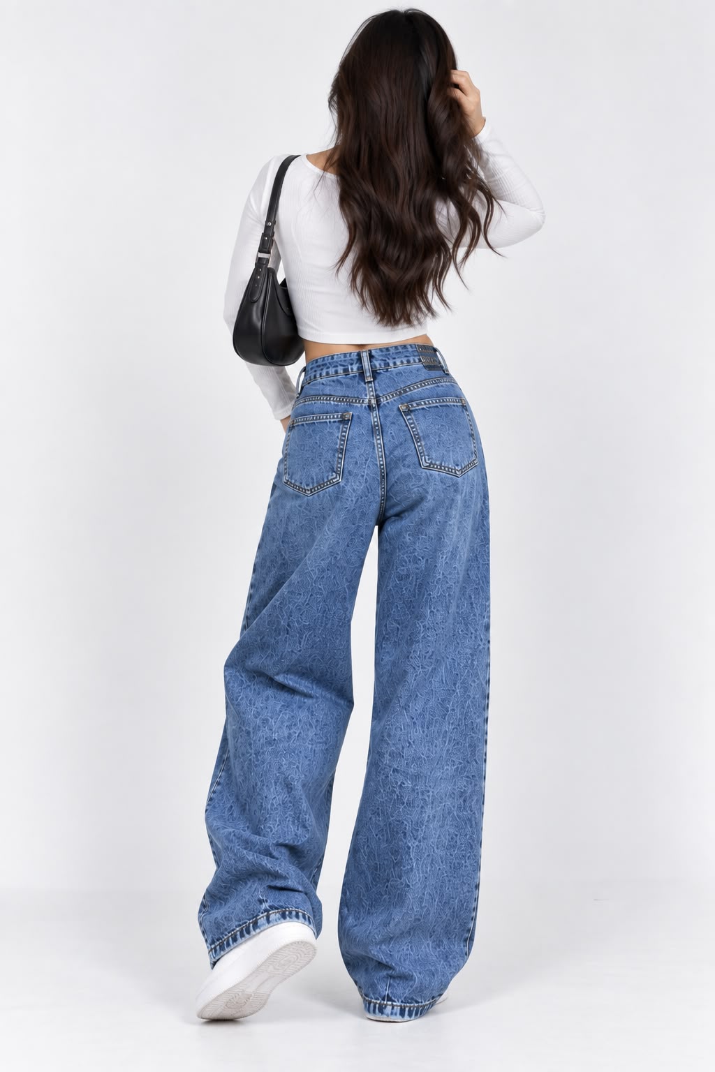 Signature Wide Leg Stone Wash Blue (1012)