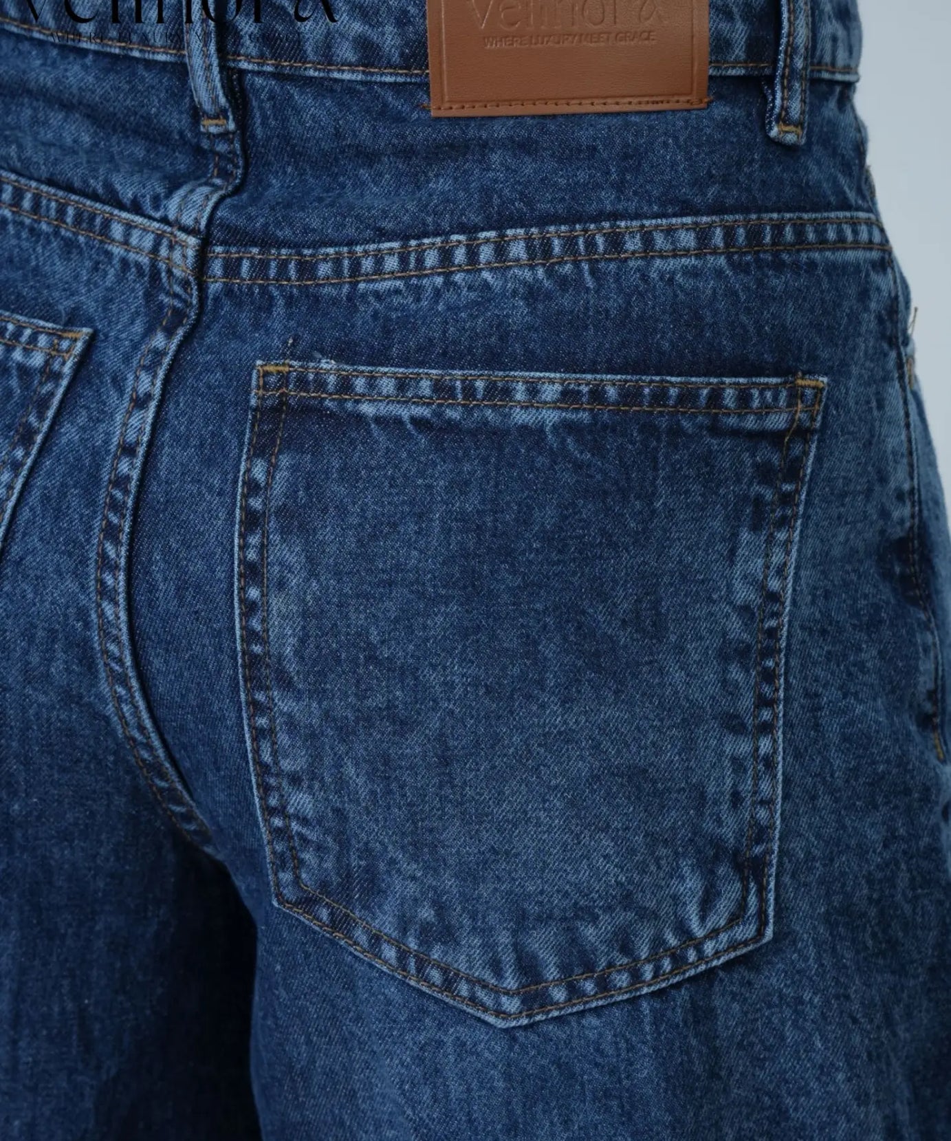 Signature Wide Leg Stone Wash Blue (1012)