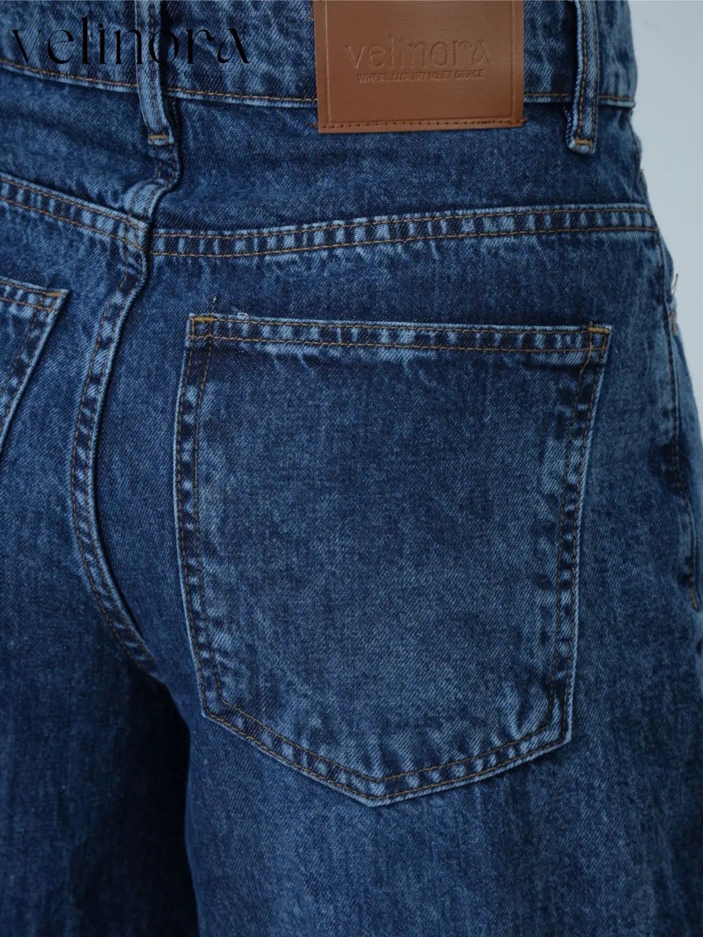 Signature Wide Leg Stone Wash Blue (1012)