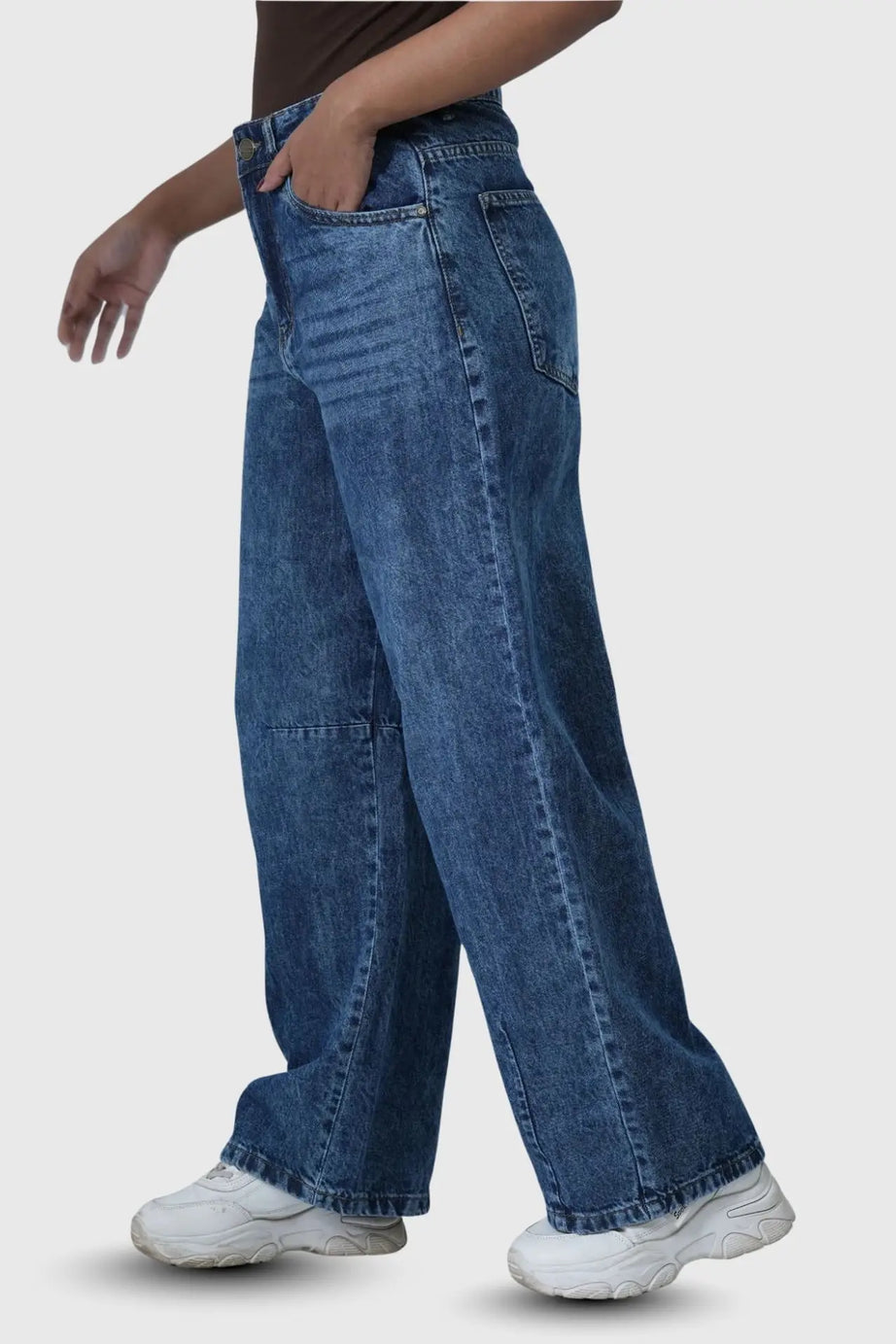 Signature Wide Leg Stone Wash Blue (1012)