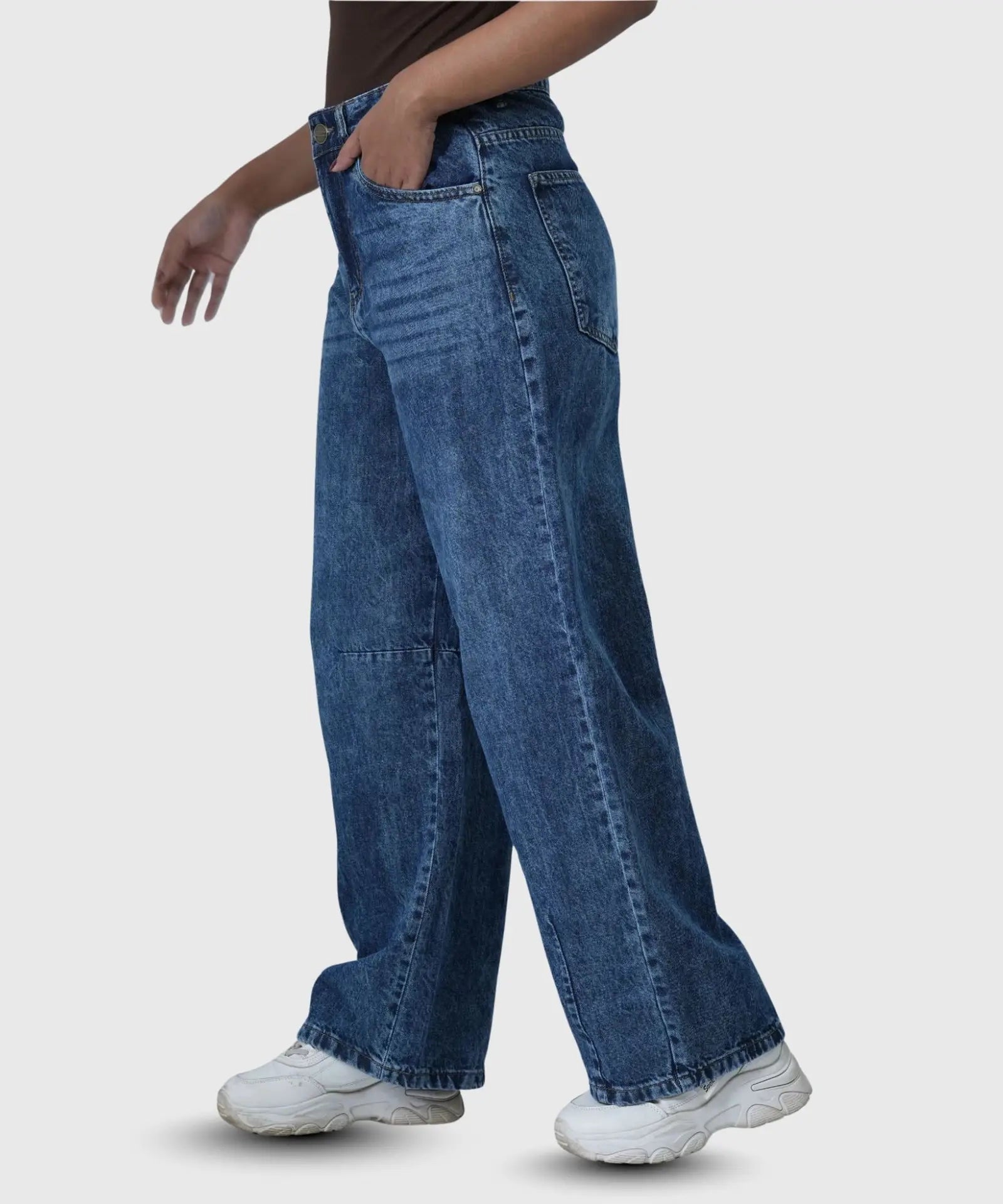 Signature Wide Leg Stone Wash Blue (1012)