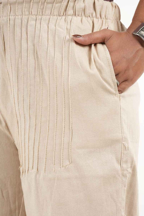 Remi Cotton Relaxed Pants – Beige (5003)