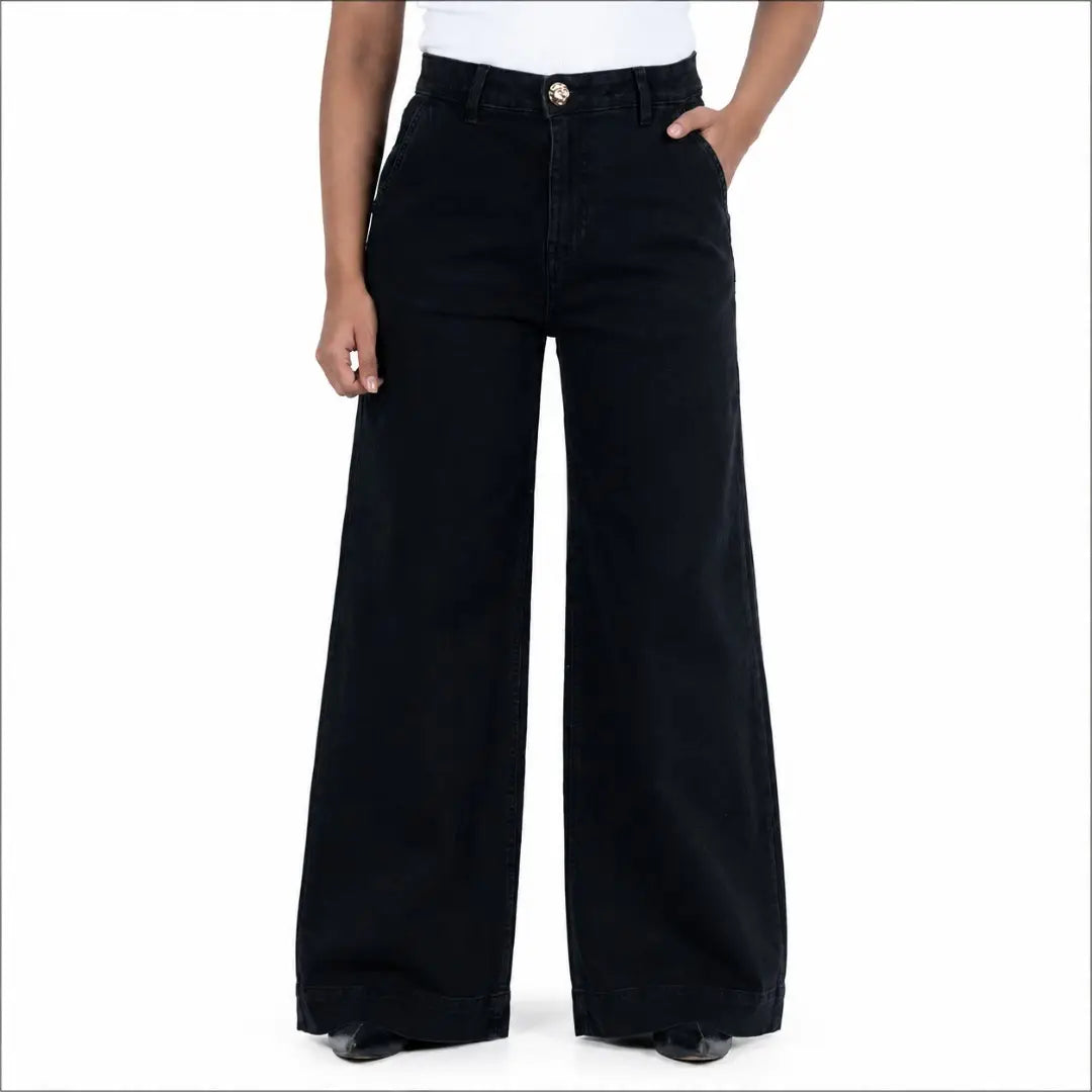 Big Hem Stretch Wide-Leg Pant Black (1024)