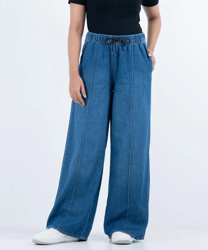 Comfy Dark Blue Wide Leg Pant (1020)