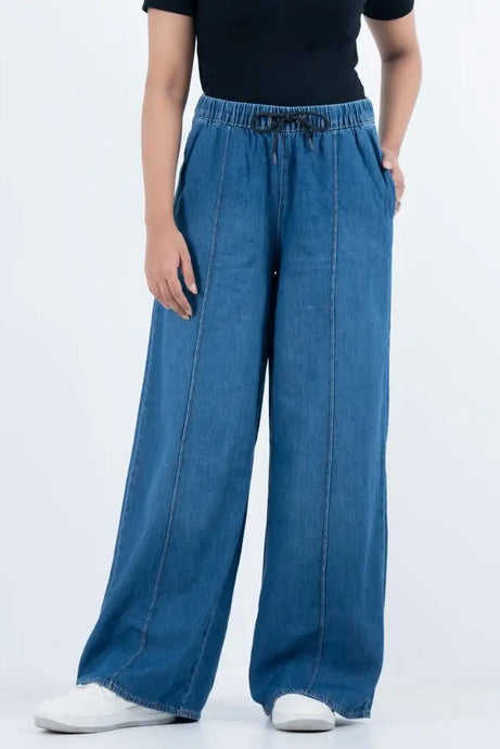 Comfy Dark Blue Wide Leg Pant (1020)