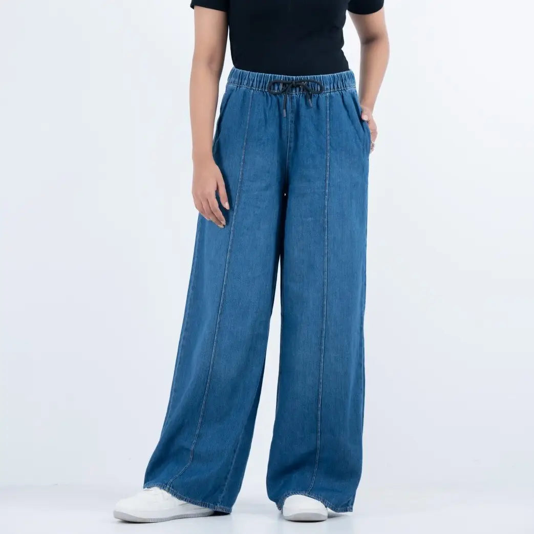 Comfy Dark Blue Wide Leg Pant (1020)