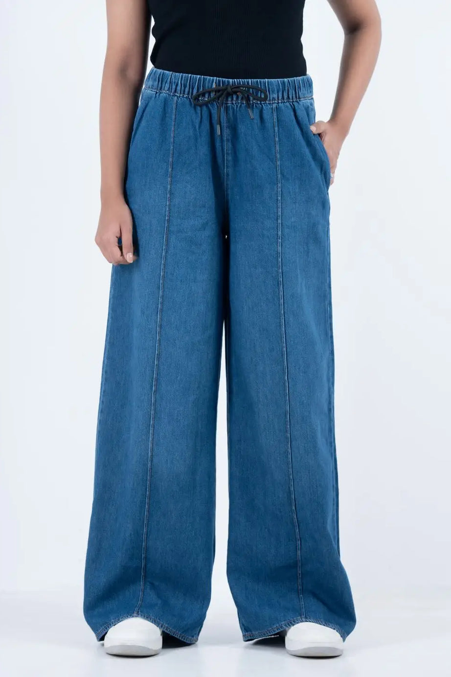 Comfy Dark Blue Wide Leg Pant (1020)