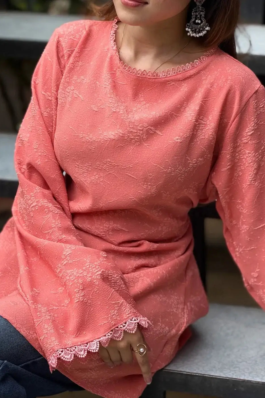 MoonBlush Kurti - Coral Peach(108)