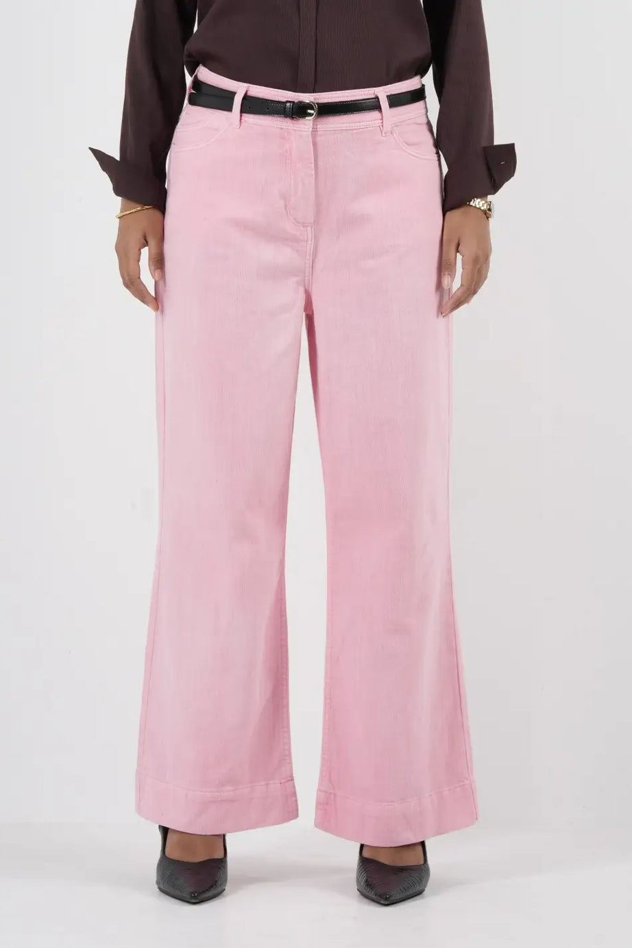 Semi Flare Stretch Baby Pink - (1018)