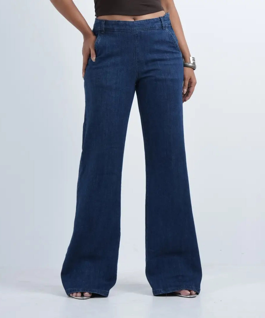 Side-Zip Flare - Denim Blue (1026)