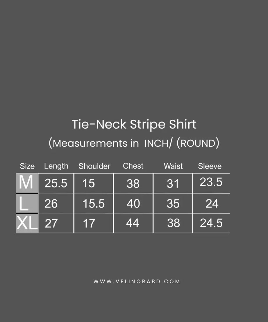 Tie-Neck Stripe Shirt – Rose Mauve (202)