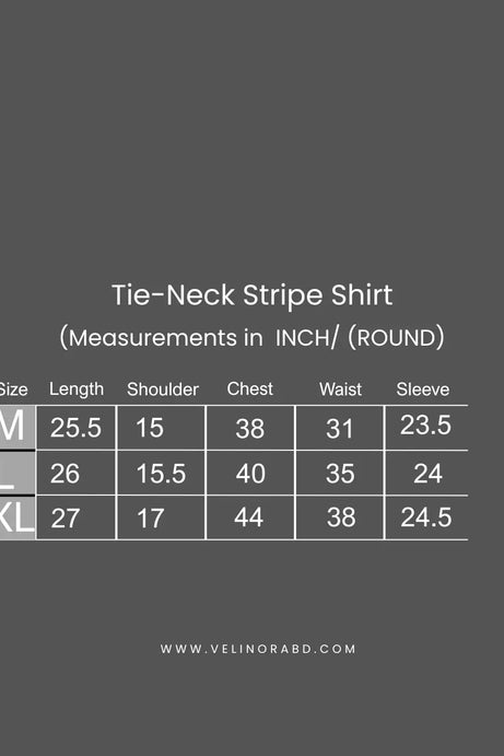 Tie-Neck Stripe Shirt – Rose Mauve (202)