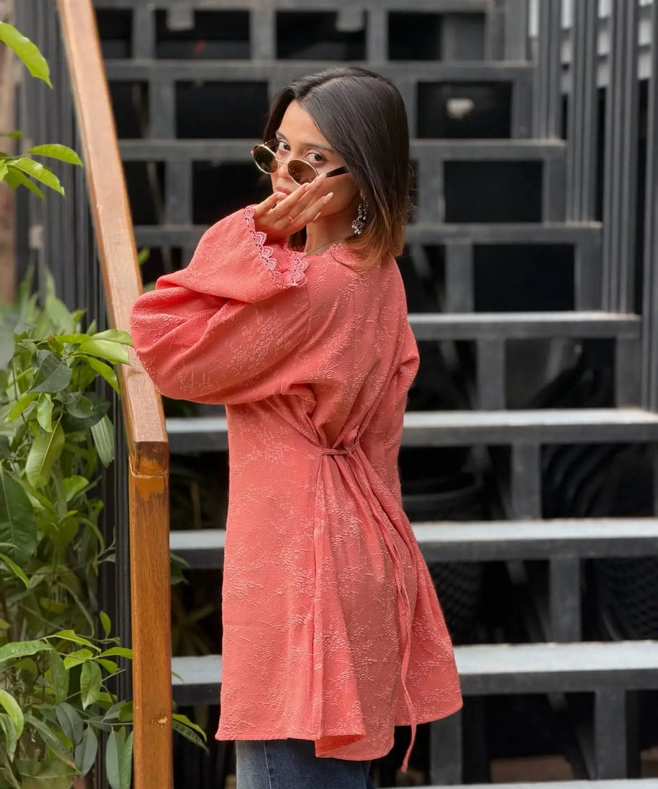 MoonBlush Kurti - Coral Peach(108)
