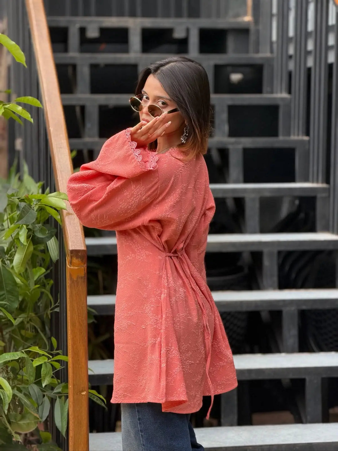 MoonBlush Kurti - Coral Peach(108)