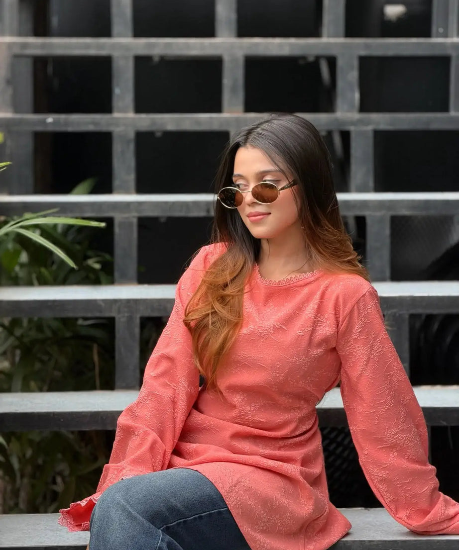 MoonBlush Kurti - Coral Peach(108)