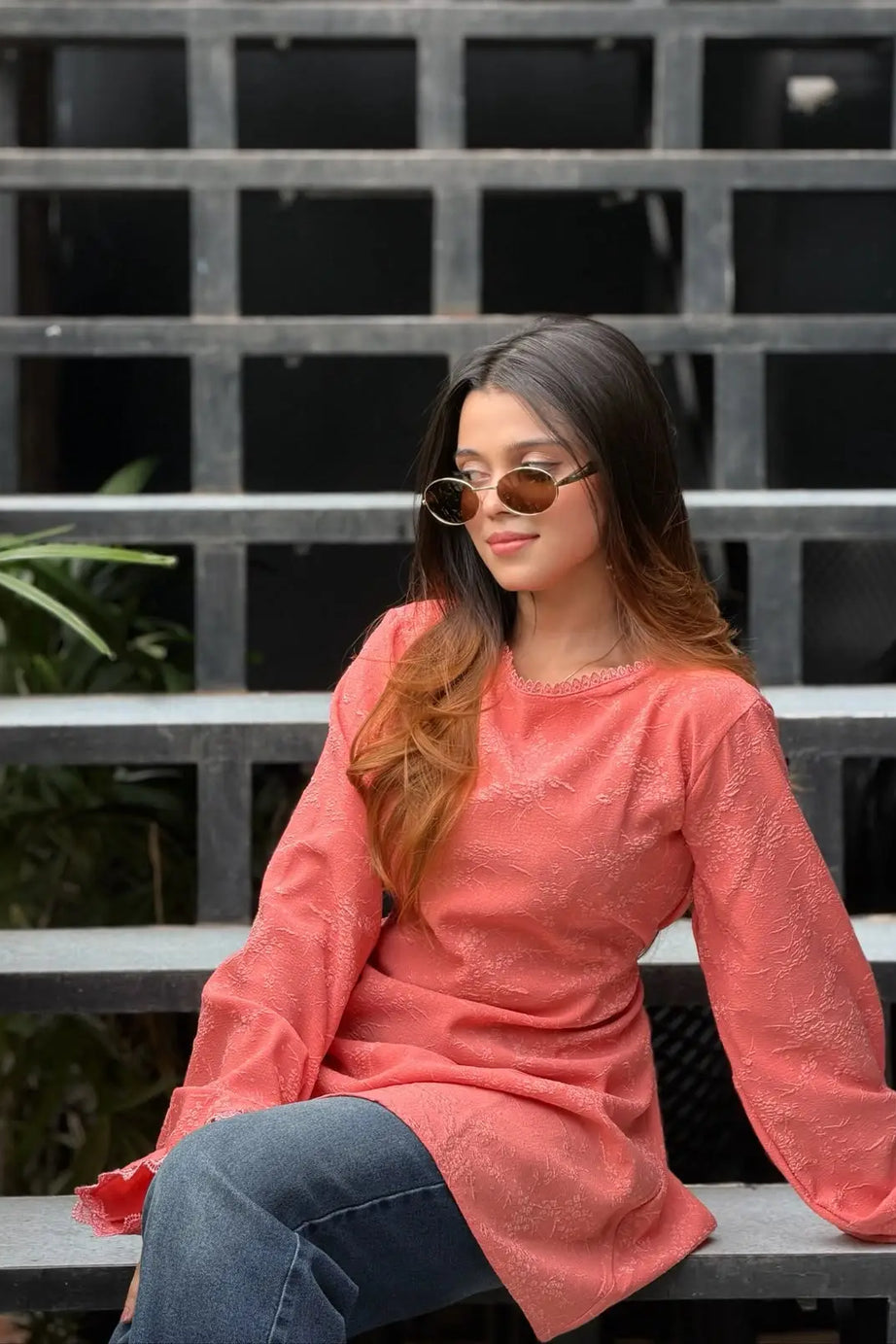 MoonBlush Kurti - Coral Peach(108)